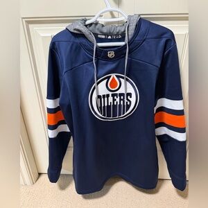 Adidas Navy Blue Edmonton Oilers Hoodie